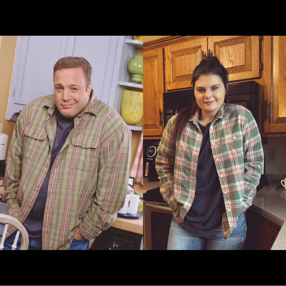 JCrew green and red plaid flannel shirt